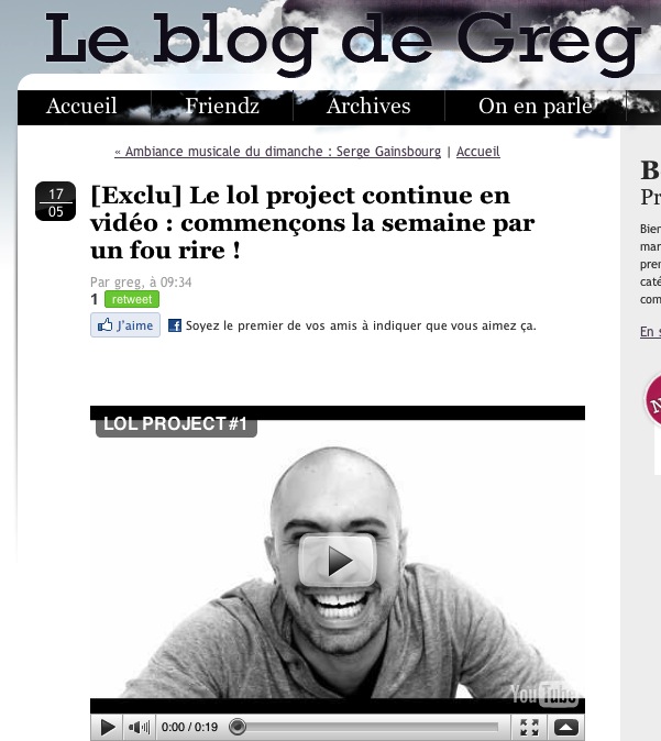 Le lol project continue en vidéo