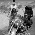 Biker on Death Valley, Nevada, USA