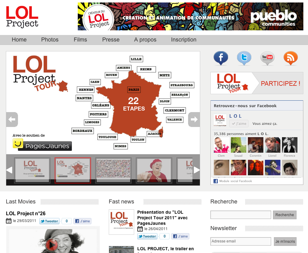 Présentation du « LOL Project Tour 2011″ avec PagesJaunes