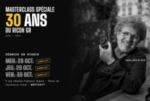 MASTERCLASS spéciale 30 ans du Ricoh GR avec David Ken : les trois séances en studio sont complètes