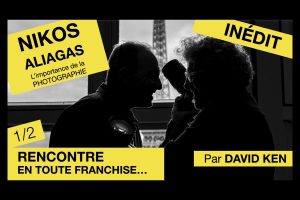 Nikos Aliagas et David Ken en contre-jour devant la tour Eiffel — Rencontre en toute franchise, partie 1